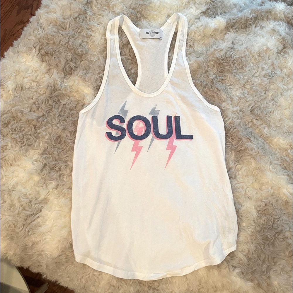 Soulcycle white tank top